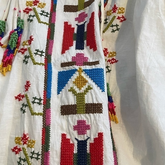 Farm Rio dress maxi embroidered Macaw white NWT sz XL - Picture 12 of 12